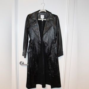 Leith patent trench coat